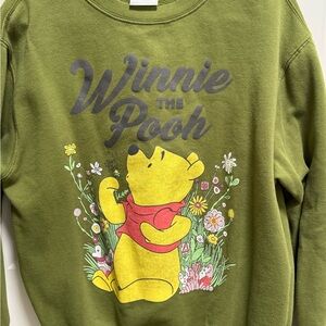 Disney Olive Green Knit Sweater